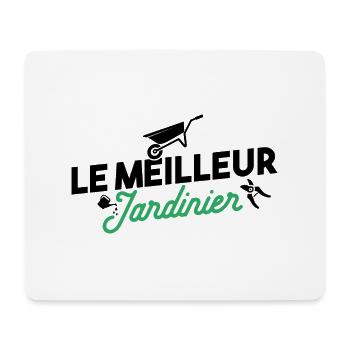 Le Meilleur Jardinier - Tapis de souris (format paysage) - blanc - Devant