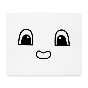 Cute face - Mouse Pad (horizontal) - white - Front
