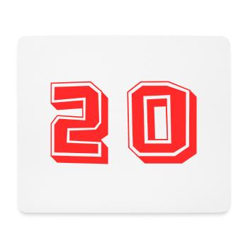 20 JAHRE. 20-jähriges JUBILÄUM. JUBILÄUM 20 JAHRE. 20 - Mousepad (Querformat) - Weiß - Vorne