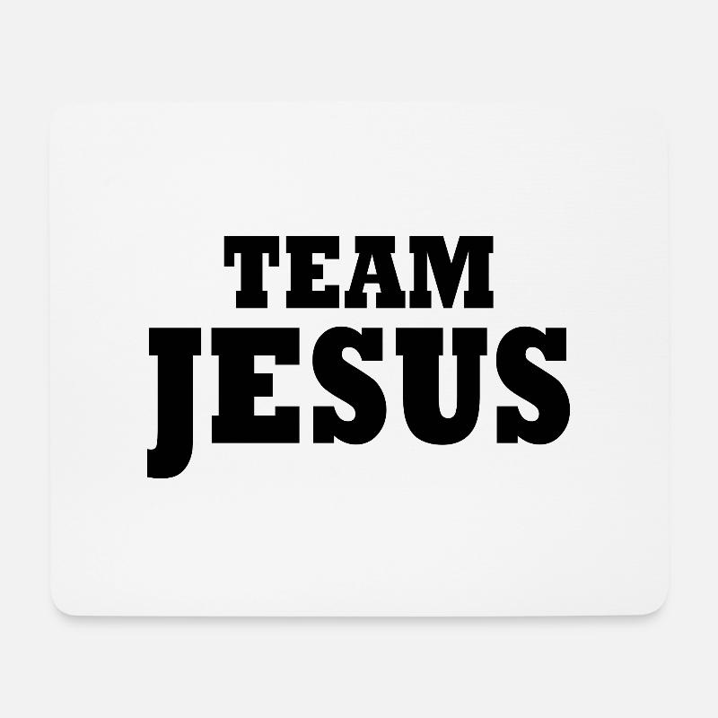 Team jesus - Mousepad (Querformat) - Weiß