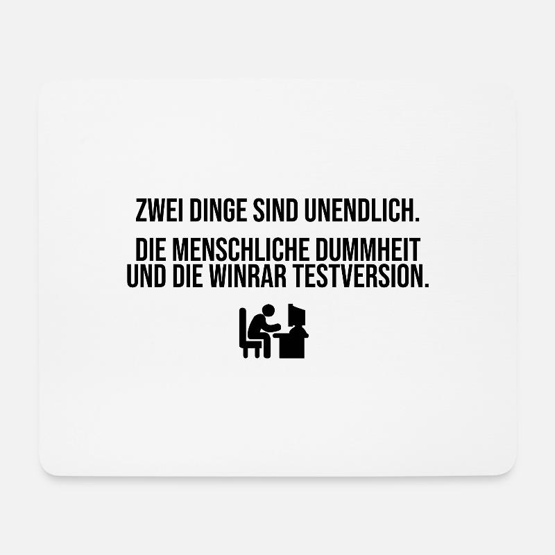 Die WinRAR Testversion - Mousepad (Querformat) - Weiß