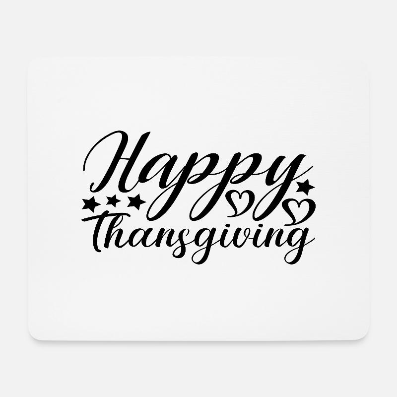 Happy Thansgiving - Mousepad (Querformat) - Weiß