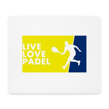 Padel - Geschenk für Padelspieler - Mousepad (Querformat) - Weiß - Vorne