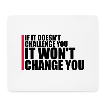 Workout Fitness Motivation Quote - Mouse Pad (horizontal) - white - Front