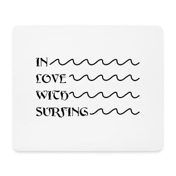 Motif de surf pour le passe-temps de surf - Tapis de souris (format paysage) - blanc - Devant