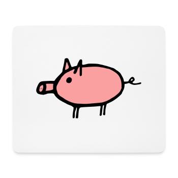 Pig - Mouse Pad (horizontal) - white - Front