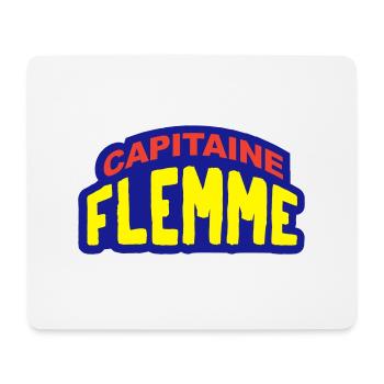 Capitaine flemme humour super héros - Tapis de souris (format paysage) - blanc - Devant