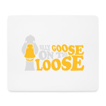 goose on the loose - Mousepad (Querformat) - Weiß - Vorne