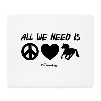 All we need - Mousepad (Querformat) - Weiß - Vorne