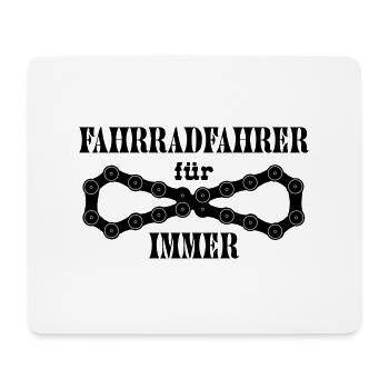 Hätte hätte Fahrrad Kette 28 - Mousepad (Querformat) - Weiß - Vorne