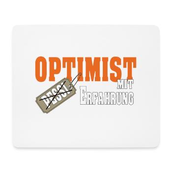 Optimist mit Erfahrung Geschenk - Mousepad (Querformat) - Weiß - Vorne