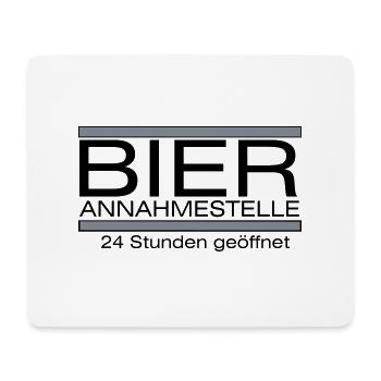 Bier-Annahmestelle - Mousepad (Querformat) - Weiß - Vorne