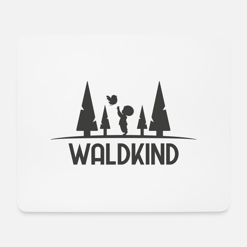 Waldkind - Mousepad (Querformat) - Weiß