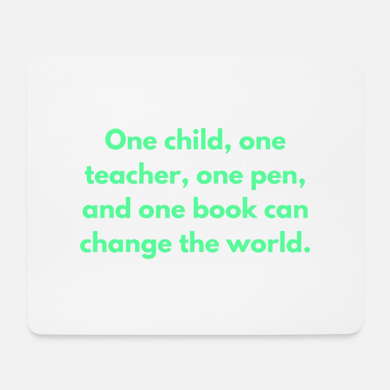 Ein Kind Ein Lehrer, ein Stift und eine Buchdose - Mousepad (Querformat) - Weiß