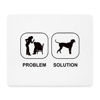 Dog Dog Owner Labrador Dog Dog Owner - Tapis de souris (format paysage) - blanc - Devant