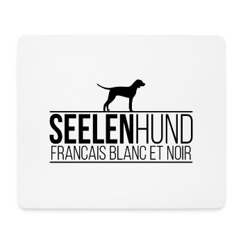 Epagneul Blanc Et Noir Seelenhund Hundespruch - Mousepad (Querformat) - Weiß - Vorne