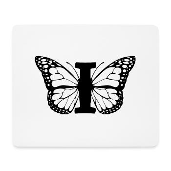 lettre i papillon - Tapis de souris (format paysage) - blanc - Devant