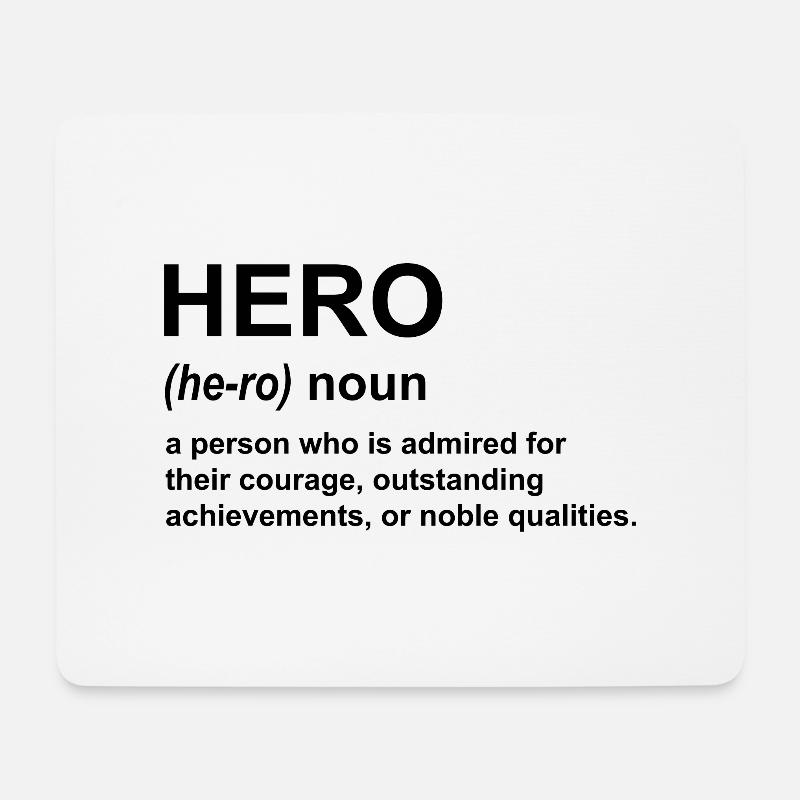 Hero Definition Black Text. - Mouse Pad (horizontal) - white
