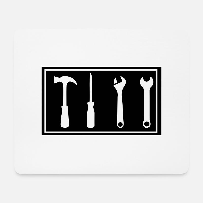werkzeug - Mousepad (Querformat) - Weiß