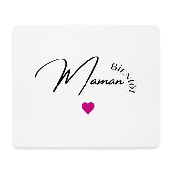 Bientôt maman - Tapis de souris (format paysage) - blanc - Devant