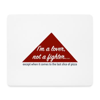 Lover not fighter - Tapis de souris (format paysage) - blanc - Devant