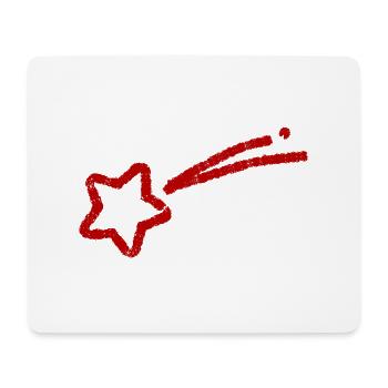 hand-drawn shooting star - Mouse Pad (horizontal) - white - Front