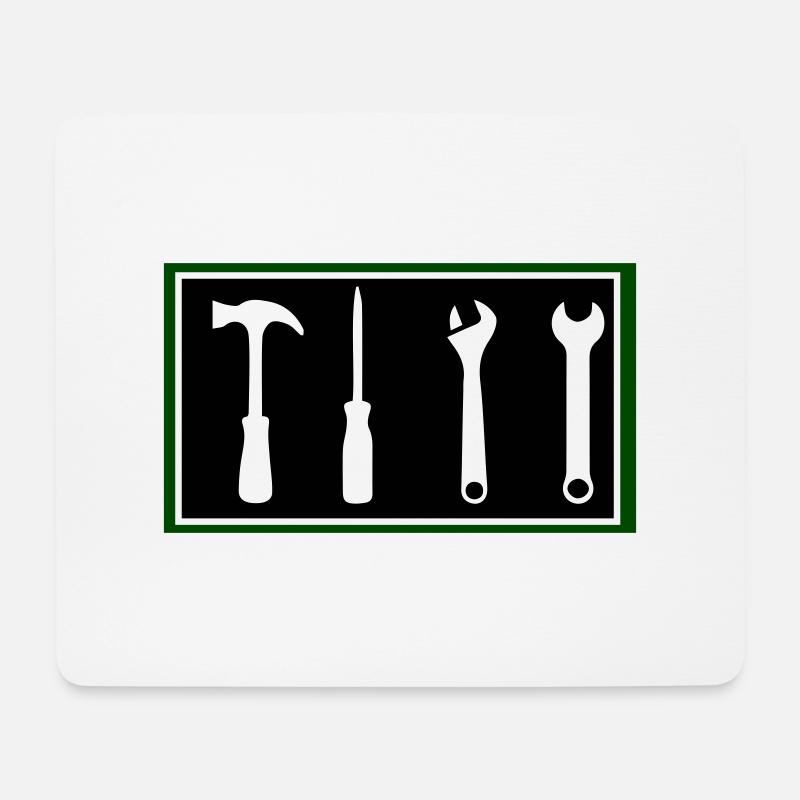 Werkzeug - Mousepad (Querformat) - Weiß