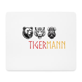 Bartliebhaber Vatertag Vater Bier Bär Tiger Mann - Mousepad (Querformat) - Weiß - Vorne