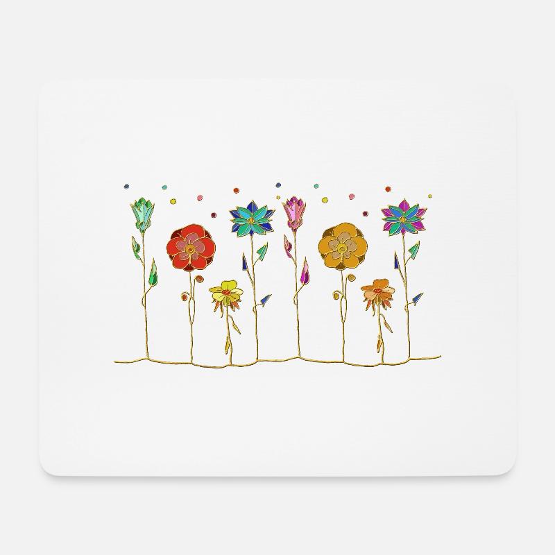 Blumen - Mousepad (Querformat) - Weiß