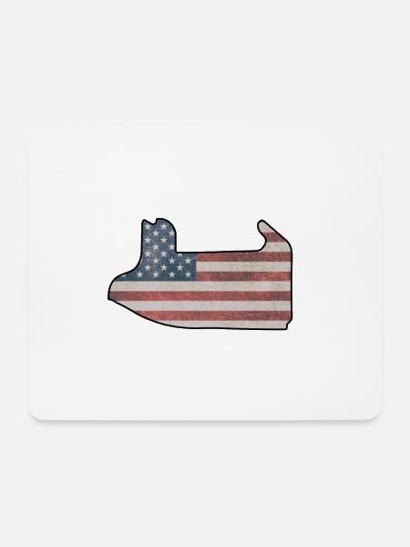 Las Vegas Rennstrecke mit Flagge - Mousepad (Querformat) - Weiß