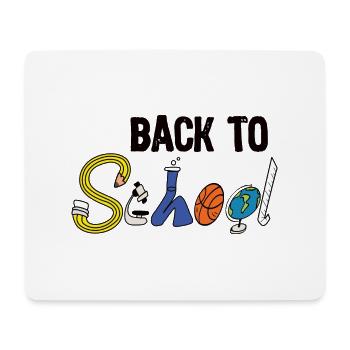 Back to school - Mousepad (Querformat) - Weiß - Vorne