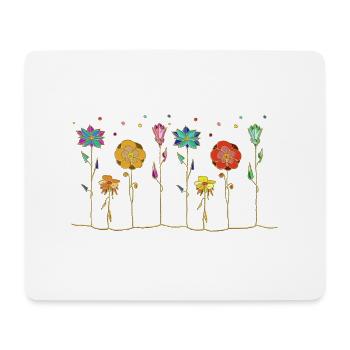 Blumen - Mousepad (Querformat) - Weiß - Vorne