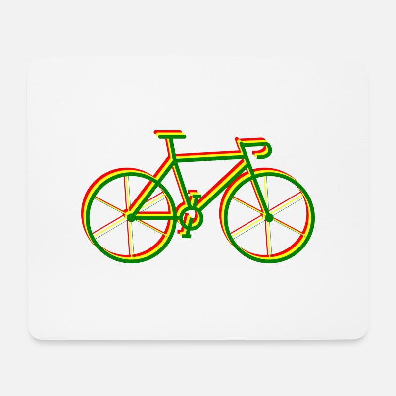 Trikolor Vintage Rennrad - Mousepad (Querformat) - Weiß