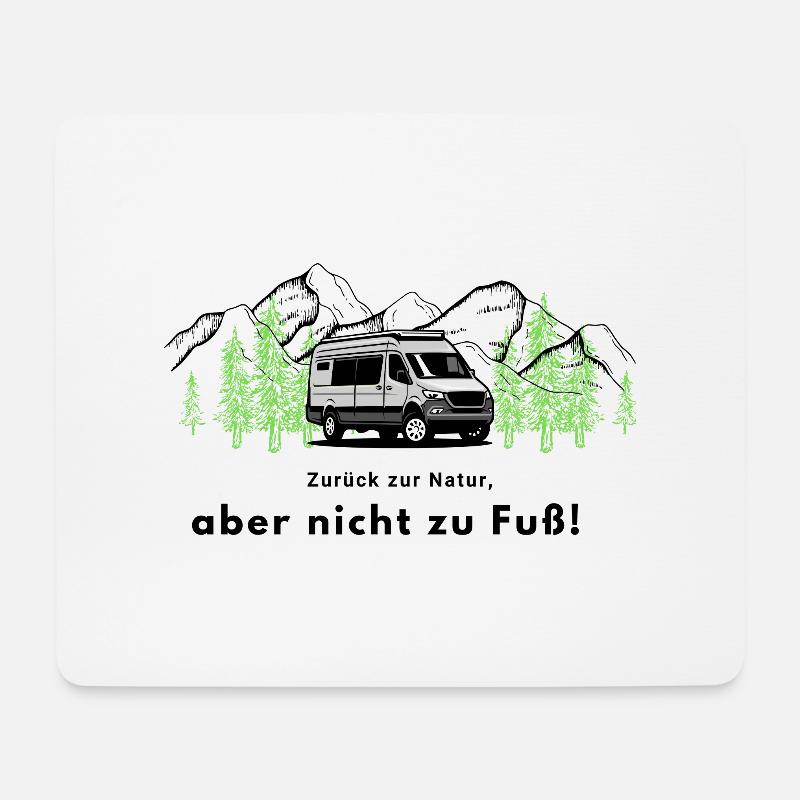 Camper - Mousepad (Querformat) - Weiß