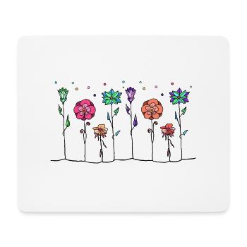 Flowers - Mouse Pad (horizontal) - white - Front