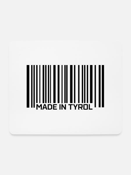 Made in Tyrol - Mousepad (Querformat) - Weiß