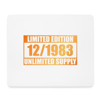 40. Geburtstag Limited Edition - ꝏ Supply 12/1983 - Mousepad (Querformat) - Weiß - Vorne