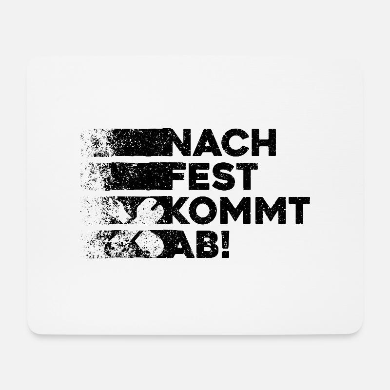 Nach Fest kommt ab! Lustiges Autoliebhaber Design - Mousepad (Querformat) - Weiß