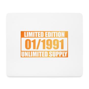 33rd Birthday Limited Edition - ꝏ Supply 01/1991 - Mouse Pad (horizontal) - white - Front