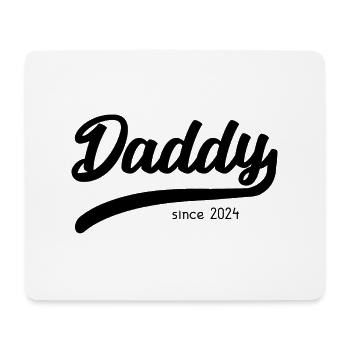 Daddy Since 2024 - Stilvolles Vater T-Shirt - Mousepad (Querformat) - Weiß - Vorne