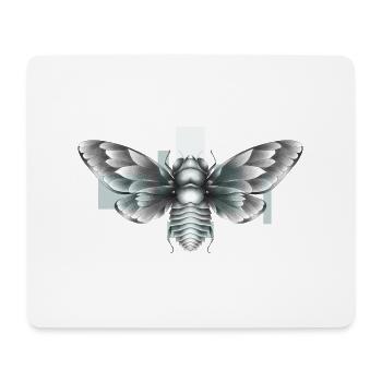 Insecte coléoptère inventé croisé avec un papillon - Tapis de souris (format paysage) - blanc - Devant