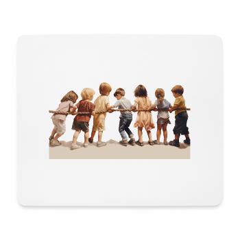 Tug-of-war is a social game - Mouse Pad (horizontal) - white - Front