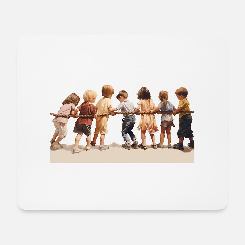 Tug-of-war is a social game - Mouse Pad (horizontal) - white