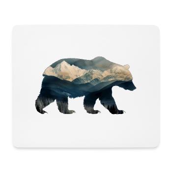 Ours de montagne - Tapis de souris (format paysage) - blanc - Devant