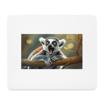 Cute animals chilling – ring-tailed lemur - Mouse Pad (horizontal) - white - Front