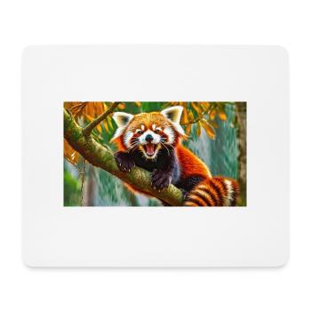 Niedliche Tiere chillen – Roter Panda - Mousepad (Querformat) - Weiß - Vorne
