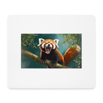 Niedliche Tiere chillen – Roter Panda - Mousepad (Querformat) - Weiß - Vorne