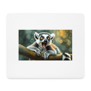 Niedliche Tiere chillen – Kattis - Mousepad (Querformat) - Weiß - Vorne