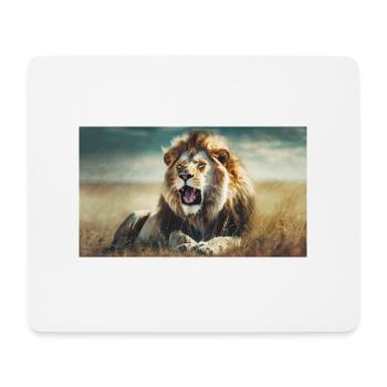 Niedliche Tiere chillen – Löwe - Mousepad (Querformat) - Weiß - Vorne