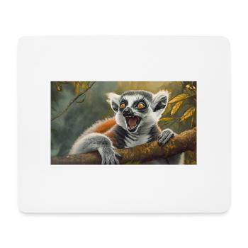 Niedliche Tiere chillen – Kattis - Mousepad (Querformat) - Weiß - Vorne
